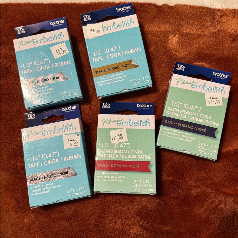 Brother Embellish Ribbon Tape Collection Bundle of 5